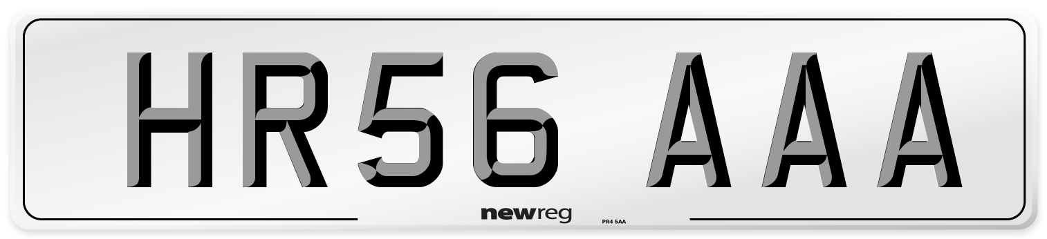 HR56 AAA Number Plate from New Reg